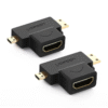 UGREEN HDMI Female to Micro HDMI + Mini HDMI Male 4K Adapter