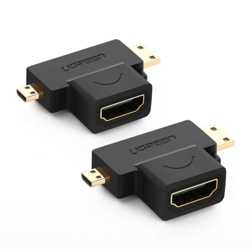 UGREEN HDMI Female to Micro HDMI + Mini HDMI Male 4K Adapter