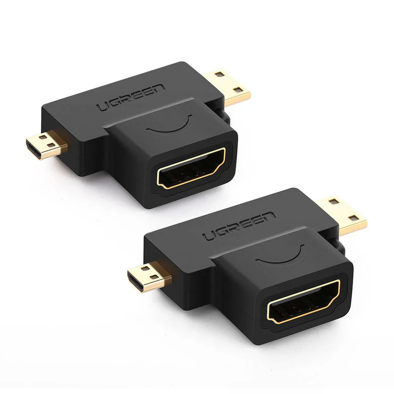 UGREEN HDMI Female to Micro HDMI + Mini HDMI Male 4K Adapter