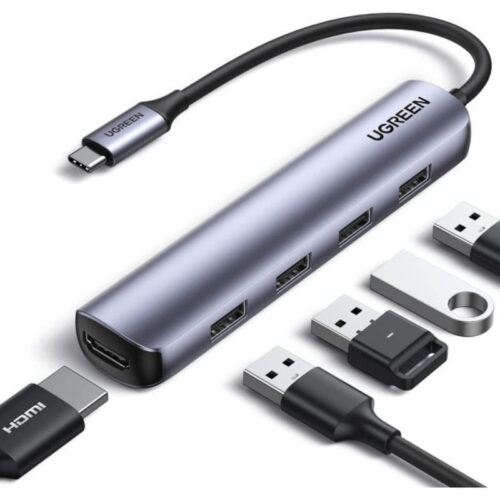 UGREEN USB-C to 4×USB 3.0 + HDMI Adapter – UG-20197