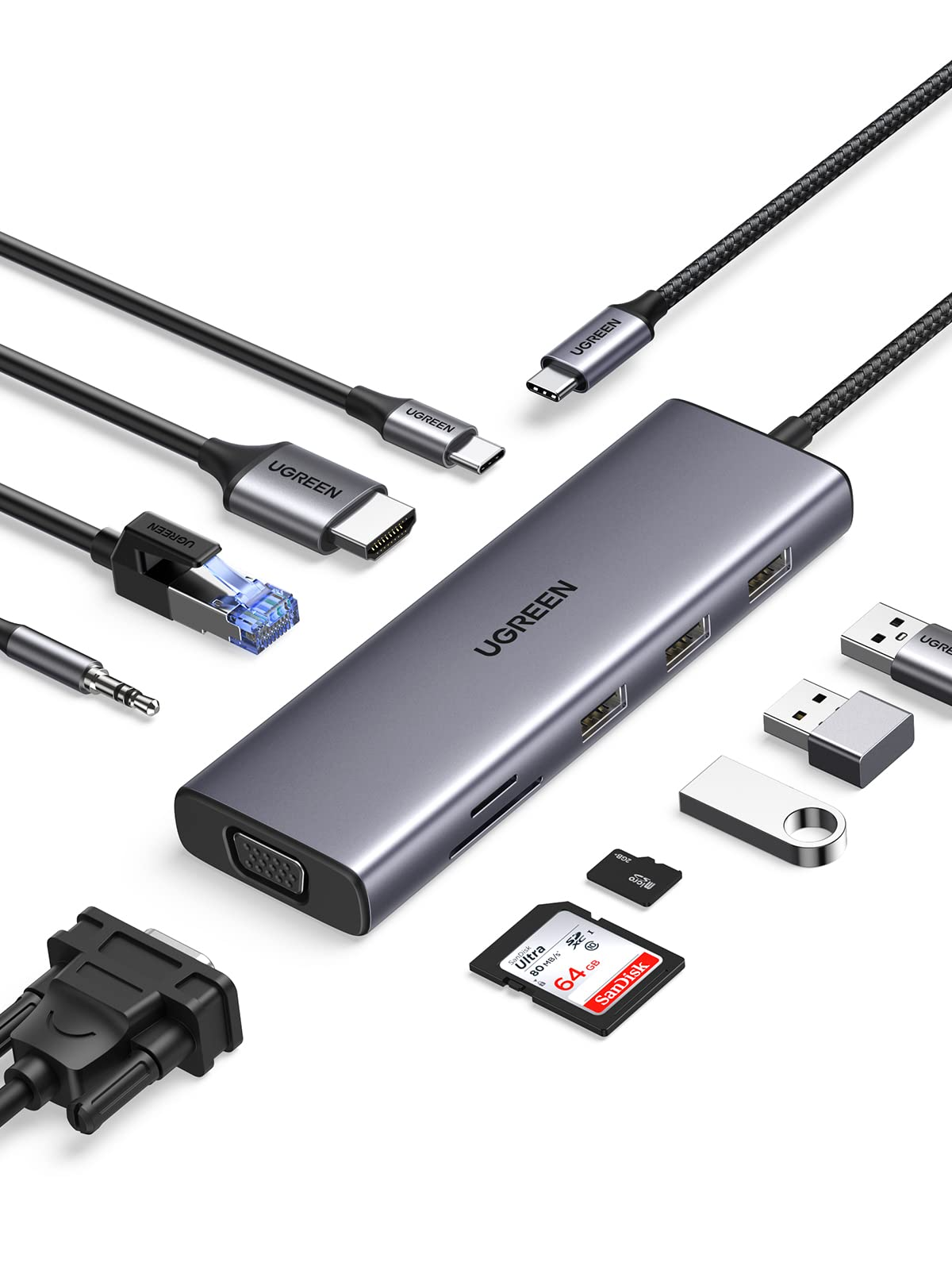 Ugreen 10-in-1 USB-C Multifunction Adapter UG-15534