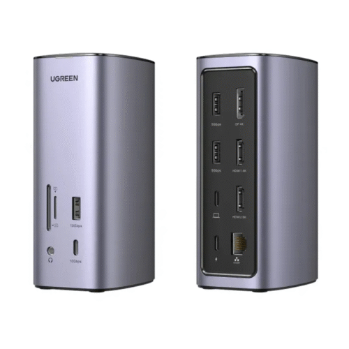 Ugreen 12-in-1 Fast Charge Universal Docking Station UG-90325 with Triple Display, USB-A, USB-C, HDMI, DisplayPort, Ethernet, and Audio Jack