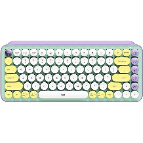 Logitech POP Keys Wireless Mechanical Keyboard with Customizable Emoji Keys (Daydream Mint)