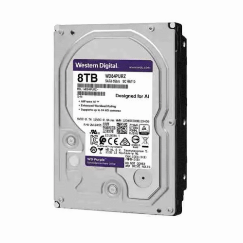 WD Purple Surveillance Hard Drive – 8 TB, 128 MB – WD84PURZ