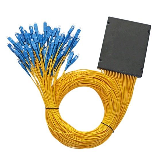 1 X 64 PVC 0.9mm fiber jacket SC-APC Rack Splitter connectors