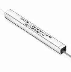 1X2 Bare PLC Steel Tube 250µm Single Mode Fiber Splitter