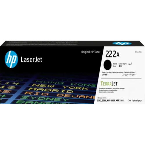HP 222A Cyan Original LaserJet Toner Cartridge (W2221A)