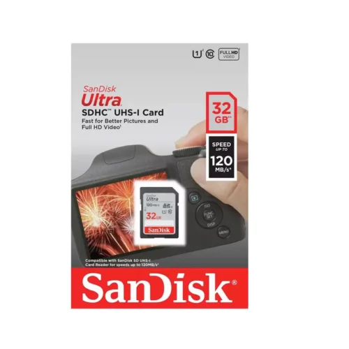 SanDisk 32GB SDHC Class 10 Memory Card for Digital Cameras