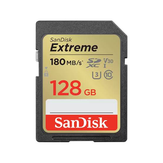 SanDisk Extreme 128GB SDXC Memory Card for Digital Cameras