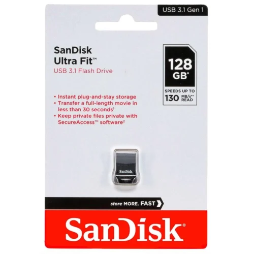 SanDisk Ultra Fit 128GB USB 3.1 Flash Drive