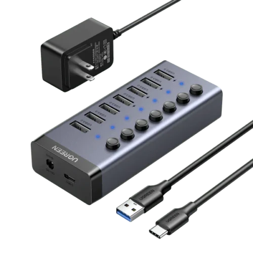 UGREEN CM481 USB 3.0 7-Port Powered Hub 12V/2A EU – UG-90307