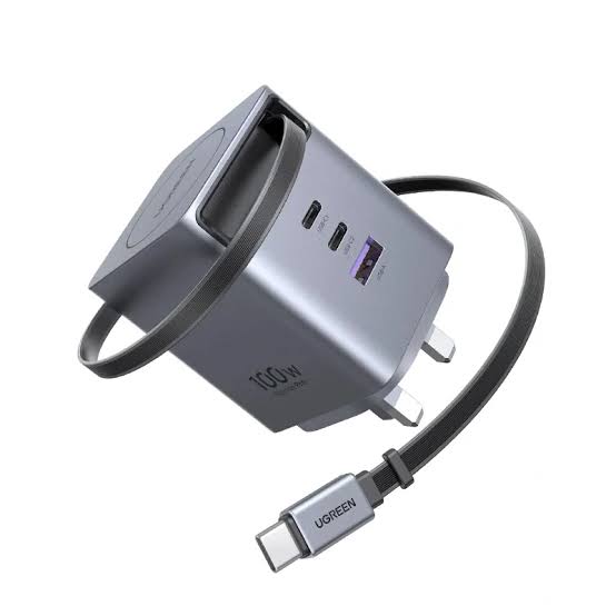 UGREEN X616 100W GaN Fast Charger with Retractable USB-C Cable – UG-65829